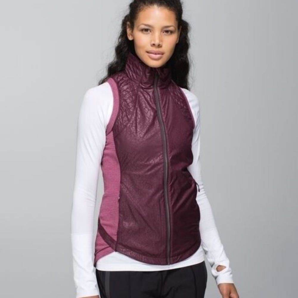 Lululemon Rebel Runner sleevless vest floral stripe print sz 4